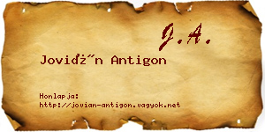 Jovián Antigon névjegykártya